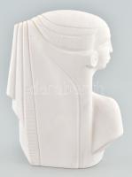 Világhy Árpád (1960- ): Egyiptomi nő, biszkvit porcelán, jelzéssel, hibátlan, m: 21 cm