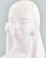 Világhy Árpád (1960- ): Egyiptomi nő, biszkvit porcelán, jelzéssel, hibátlan, m: 21 cm