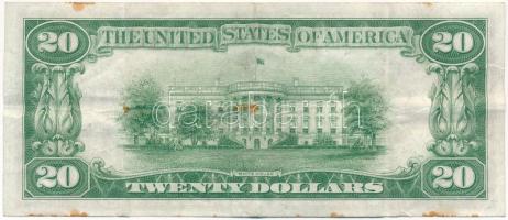 Amerikai Egyesült Államok 1934-1945. (1934) 20$ "Federal Reserve Note", zöld pecsét, &quot...