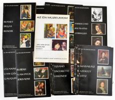 Az én múzeumom c. művészeti sorozat 16 kötete. Bp., (cca 1965-1975), Képzőművészeti Alap. Kiadói tűzött papírkötés, vegyes állapotban, képmellékletekkel.