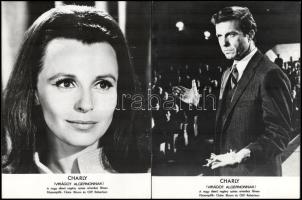 cca 1968 ,,Charly - virágot Algernonnak" című amerikai film jelenetei és szereplői, 7 db vintage produkciós filmfotó ezüst zselatinos fotópapíron, a használatból eredő (esetleges) kisebb hibákkal, 18x24 cm