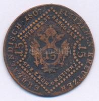 1807S 15kr Cu "I. Ferenc" Szomolnok T:F