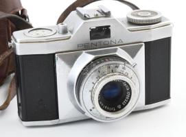 Pentona fényképezőgép Meyer Priomat Trioplan 3,5/45 objektívvel, tokjában, Kodalux fénymérővel, ninc...