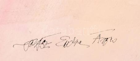 Szász Endre Áron (1962?-): Alfaállapot. Olaj, kollázs, vászon, jelezve jobbra lent. 60×80 cm