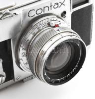 Zeiss Ikon Contax fényképezőgép, Carl Zeiss Jena Sonnar 50mm f/2 objektívvel, tokjában, nincs kiprób...