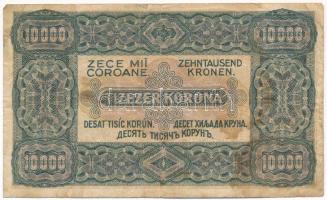 1923. 10.000K "Magyar Pénzjegynyomda Rt." nyomdahely jelöléssel, piros sorozat-és sorszámm...