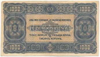 1923. 1000K "Magyar Pénzjegynyomda Rt." nyomdahely jelöléssel T:F Adamo K37