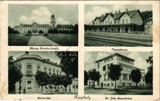 1934 Keszthely, Herceg Festetics kastély, vasútállomás, Eötvös-alap, Dr. Jobs szanatórium (fl)