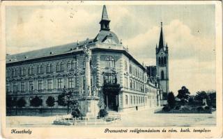 1939 Keszthely, Premontrei reálgimnázium és római katolikus templom (kis szakadás / small tear)