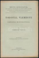 Jeszenszky Ignác: Torontál vármegye gazdasági monográfiája. Különlenyomat a Közgazdasági Szemle 1904. évi május havi füzetéből. Bp., 1904, Pesti Könyvnyomda Rt., 19 p. Kiadói tűzött papírkötés, a borítón apró sérülésekkel.