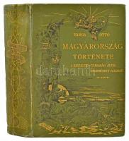 Varga Ottó: Magyarország története. Fiataloknak és öregeknek elbeszéli - - . Bp., 1900, Franklin-Társulat, (4)+864 p. Második kiadás. Szövegközi és egészoldalas illusztrációkkal. Kiadói dekoratív, aranyozott, festett egészvászon-kötés, Gottermayer-kötés, kissé sérült, kopott borítóval, helyenként kissé foltos lapokkal.