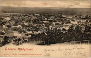 1900 Miskolc, látkép. Kiadja Lővy József fia könyvkereskedése (fl)