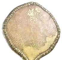 Ezüst (Ag) borítású tükör, poncolt. 30 cm