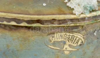 Alpakka cukordoboz jelzett art deco 14 cm