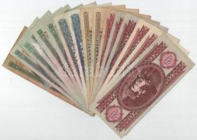 17db-os forint bankjegy tétel, benne: 10Ft (6x), 20Ft (2x), 50Ft (2x), 100Ft (7x) T:F,VG