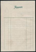 Andrényi Kálmán utódai, Arad, szecessziós pezsgő reklám, 100K bankjegy formátum hátoldalán jegyzék, ...