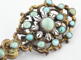 Ezüst (Ag) kalaptű türkizzel Jelzett. 9,06g, 9,5 cm