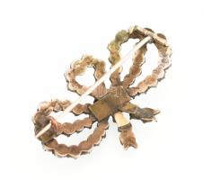 Ezüst (Ag) masnis bross türkizzel. 4,74 g, 4 cm