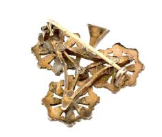 Ezüst bross türkizzel Ragasztott. 11,09 g 35 mm