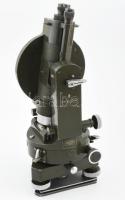 Carl Zeiss Jena Dahlta 020 teodolit, szép állapotban, fa dobozában, 15 darabos mérőkaró készlettel, ...
