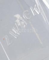 cca 1940 2 db feliratos likőrös üveg: Zwack. dr. Noseda. 12,15 cm