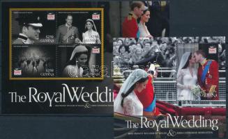 The wedding of Prince William and Kate Middleton set in block + block, Vilmos herceg és Kate Middleton esküvője sor blokkban + blokk