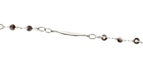 Fehérarany (Au) 14K bokalánc, jelzett, h: 24,5 cm, nettó: 0,98 g