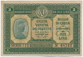 Olaszország / Velence / Osztrák-magyar megszállás 1918. 2L T:AU Italy / Venice / Austro-Hungarian occupation 1918. 2 Lire C:AU