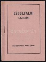 1962 Külkereskedelmi minisztérium légoltalmi igazolványa