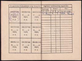 1962 Külkereskedelmi minisztérium légoltalmi igazolványa