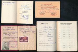 1952-1972 6 db MDP-MSZMP igazolvány egy névre