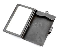 Fernet Branca olasz likőr reklám díszítéssel dombornyomott réz notesztartó, belső tükörrel, kopásokk...