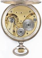 Perfecta zsebóra, ezüst (Ag) tokos, duplafedeles, sérült számlappal, működik, d: ~4,5 cm