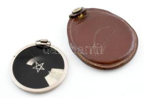 Zeiss ikon fénymérő, forgatható, bőr tokban, sérült üveggel d: 5 cm