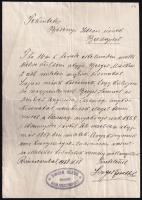 1938 Singer Rezső rimaszombati főrabbi saját kezű levele