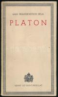 Báró Brandenstein Béla: Platon. Bp., 1941, Szent István-Társulat, 205+(1) p. Kiadói papírkötés, a borítón és gerincen minimális sérülésekkel, címlapon vitéz Kézi Jenő névbejegyzésével.