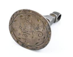 Antik fém Eiffel torony figurális pecsétnyomó, jelzés nélkül, m: 3,5 cm