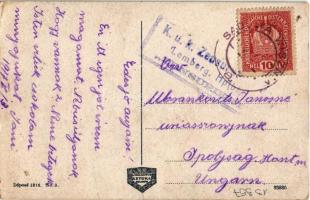 1917 Lviv, Lwów, Lemberg; St. Elisabeth Kirche / church, automobile + K. u. K. Zensurstelle Lemberg....