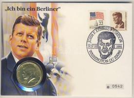 USA 1969D 1/2$ "John F. Kennedy" érmés borítékon 2 db bélyeggel, alkalmi bélyegzővel T:2