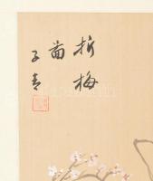 Olvashatatlan jelzéssel, XX. sz. második fele: Kínai hölgy. Akvarell, selyem, paszpartuban, hátoldal...