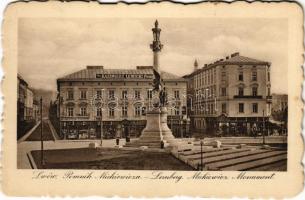 Lviv, Lwów, Lemberg; Pomnik Mickiewicza / Mickiewicz Monument, Kazimerz Lewicki porcelain shop