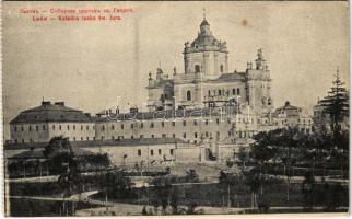 Lviv, Lwów, Lemberg; Katedra ruska sw. Jura / cathedral, from postcard booklet (EK)