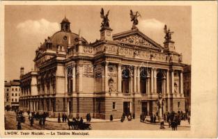 Lviv, Lwów, Lemberg; Teatr Miejski / Le Theatre Municipal / theater (Rb)