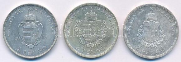 1935. 2P Ag "Pázmány" + 1935. 2P Ag "Rákóczi" + 1936. 2P Ag "Liszt Ferenc&q...