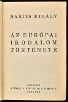 Babits Mihály: Az európai irodalom története. Bp., [1936], Nyugat, 728+(1) p. Kiadói aranyozott egészvászon-kötés, kissé kopott borítóval és gerinccel.