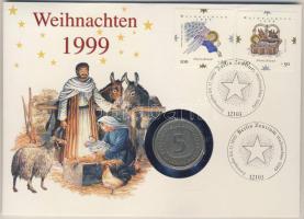 NSZK 1978J 5M érmés borítékon 2 db bélyeggel, elsőnapi bélyegzővel T:2