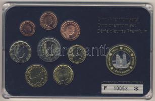 Hollandia 2003-2007. 1c-2€ 8klf db + 1998. 1€ próbaveret kereskedői szettben T:1 Limitált példányszám!