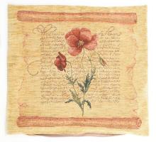 Nagy méretű virágmintás ágytakaró, szélén rojtokkal, kispárna huzattal, szép állapotban, cca 240x240...