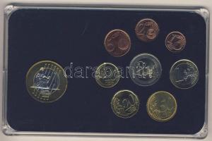 Hollandia 2003-2007. 1c-2€ 8klf db + 1998. 1€ próbaveret kereskedői szettben T:1...