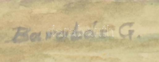 Barabás Reismann Gizella (1893-1985): Balaton. Akvarell, papír, jelzett, üvegezett fakeretben, 18×15...